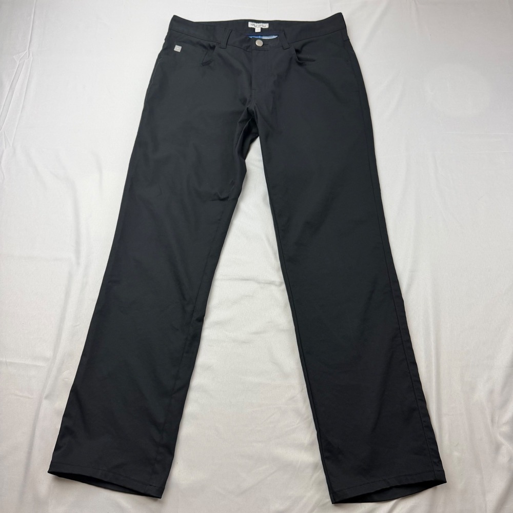 Peter Millar Pants Mens 33x30 Black EB66 Performance Five Pocket ME0EB66FB